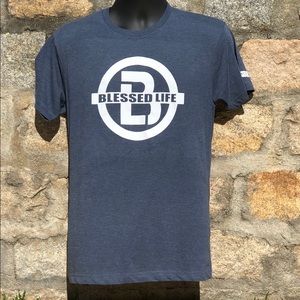 Denim Blue & White Logo Unisex Tee